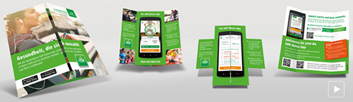 logoloop Faltkarte für AOK Bonus-App